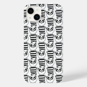 Speelse zwart-wit pandakunst Case-Mate iPhone 14 plus hoesje