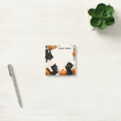 Speelse Zwarte Kat met Pompoen-Geïnspireerd Sinaas Post-it® Notes (Kantoor)