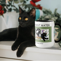 Speelse Zwarte Kunstenaar Kat Schilderen Humor Gro