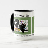 Speelse Zwarte Kunstenaar Kat Schilderen Humor Gro Mok (Voorkant links)