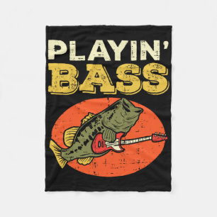 Speelt B Vis Gitaar Cool Vissen Bist Speler Musi Fleece Deken
