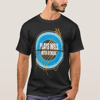 Speelt Goed Met Andere Gitaar Vervuild Abstract T-shirt