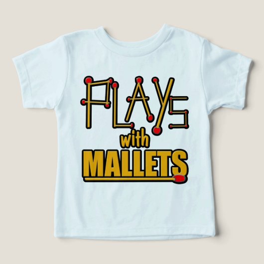 Speelt met mallets (Design voorkant)