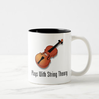 Speelt met tekenreektheorie af - Violin Tweekleurige Koffiemok