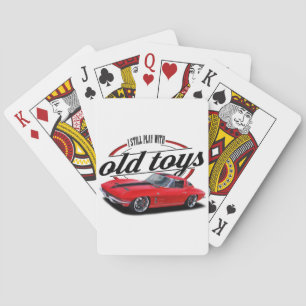 Speelt nog steeds met corvettes pokerkaarten