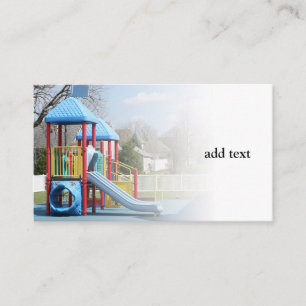 Speeltoestellen voor kinderen visitekaartje