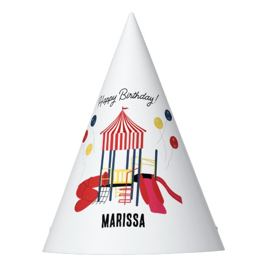 Speeltuin Kinder Jongens Meisjes Verjaardag Aangep Feesthoedjes (Voorkant)