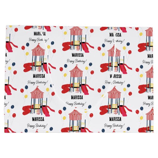 Speeltuin Kinder Jongens Meisjes Verjaardag Aangep Groot Cadeauzakje (Achterkant)