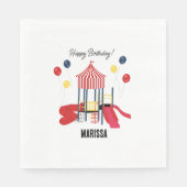 Speeltuin Kinder Jongens Meisjes Verjaardag Aangep Servet (Voorkant)