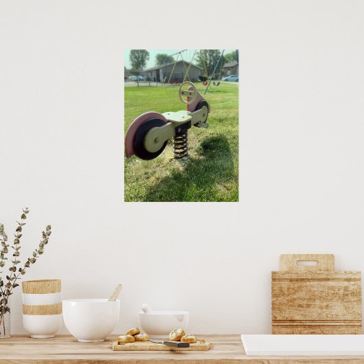 Speeltuin kinderfiets poster (Keuken)