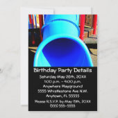 Speeltuin of Park Verjaardagsfeestje Uitnodiging (Achterkant)