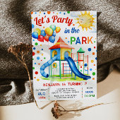 Speeltuin Verjaardag Uitnodiging - Feest in het Pa