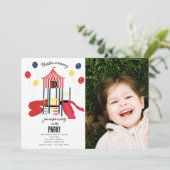 Speeltuin Verjaardagsfeest in het Kinder Park Foto Kaart (Staand voorkant)