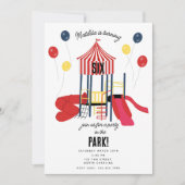 Speeltuin Verjaardagsfeest in het Kinder Park Kaart (Voorkant)