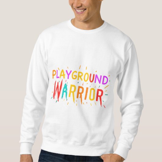 Speeltuin Warrior Wit Sweatshirt mannen (Voorkant)
