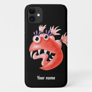 Speelvolle Whimsical Funny Creature Girl Name iPhone 11 Hoesje