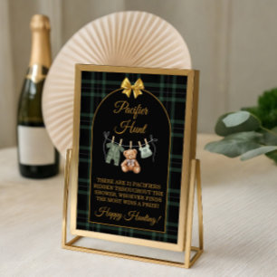 Speenzoekspel Bord Teddybeer Saliegroen Poster