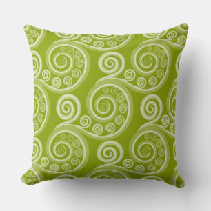 Speful Summer Green Fern Frond Curl Kussen