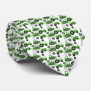 Speful Tiny Speelgoed Green Tractors White Stropdas