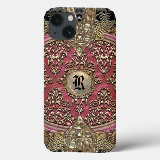 Speigaford Baroque Damask 6/6 s  	MonogramTough Case-Mate iPhone Case (Achterkant)