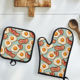 Spek en eieren ovenwant & pannenlap set