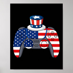 Spel 4 juli-gaming grappige jongens tieners spel poster