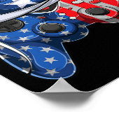 Spel 4th van juli Controller Amerikaanse vlag Kind Poster (Hoek)