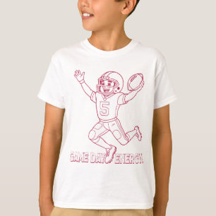 Spel Dag Energie! Football speler Kinder’ T-shirt