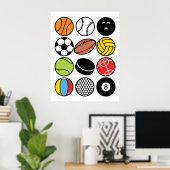 Spel- en sportzalen poster (Thuiskantoor)