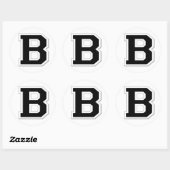 Spel het uit Initiaal letter B in zwarte Stickers (Vel)