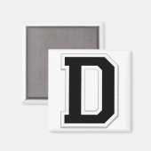 Spel het uit Initiaal letter D in zwarte magneet (Voorkant / Achterkant)