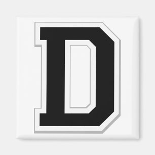 Spel het uit Initiaal letter D in zwarte magneet