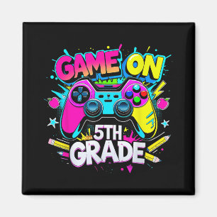 Spel op 5e klas gamer Terug naar school T-shirt Magneet