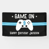 Spel op 9e verjaardag spandoek (Horizontaal)