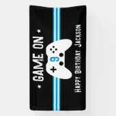 Spel op 9e verjaardag spandoek (Verticaal)