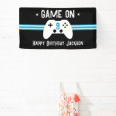 Spel op 9e verjaardag spandoek (Insitu)