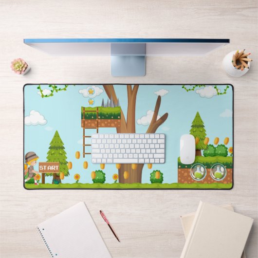 Spel op achtergrond sidesroller desk mat (Kantoor 1)