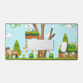 Spel op achtergrond sidesroller desk mat (Keyboard & Muis)