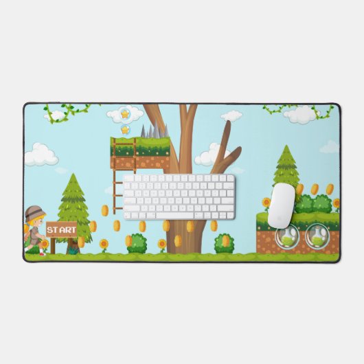 Spel op achtergrond sidesroller desk mat (Keyboard & Muis)