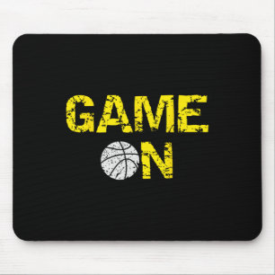 Spel op Basketbal; Blauw Zwart Geel Goud Team Co Muismat