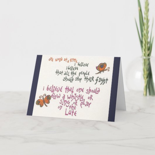 Spel op de Luit Notecard Kaart (Voorkant)