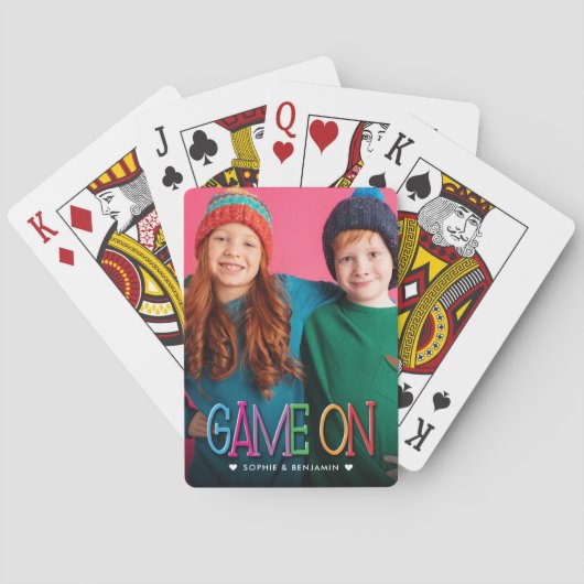 Spel op Kinder fotospeelkaarten Pokerkaarten (Achterkant)