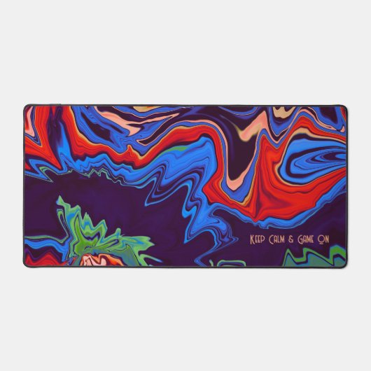 Spel op Modern Abstract Verdrietig Kleurrijk Custo Bureaumat (Voorkant)