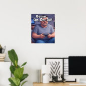 Spel op papa bank gaming Poster (Thuiskantoor)