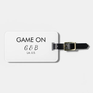 Spel op voeg paar naam bruiloft partij plaats g bagagelabel