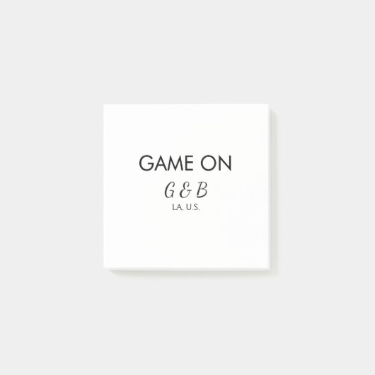 Spel op voeg paar naam bruiloft partij plaats g post-it® notes (Voorkant)