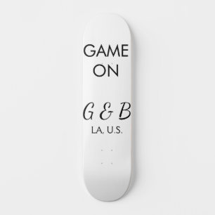 Spel op voeg paar naam bruiloft partij plaats g skateboard