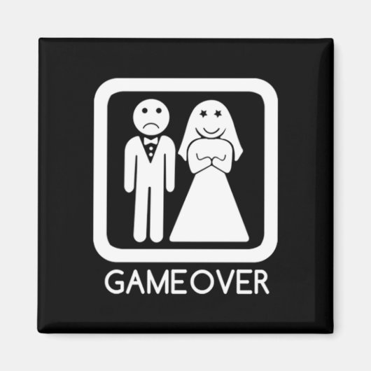 Spel Over Bruid & bruidegom Magnet Magneet (Voorkant)