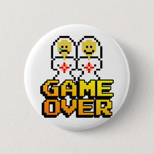 Spel over huwelijk (Lesbian, 8-bits) Ronde Button 5,7 Cm