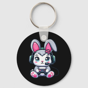 Spel Paashaas Schattige Gamer Meisje 1 Sleutelhanger